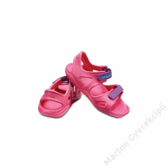 Crocs Swiftwater River Sandal K gyerek szandál, pink/lila 