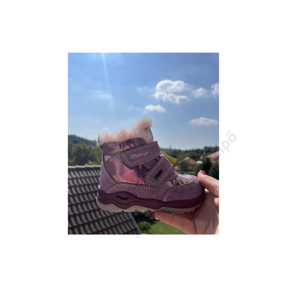 PRIMIGI GORE-TEX vízálló bundás bakancs, fényes lila