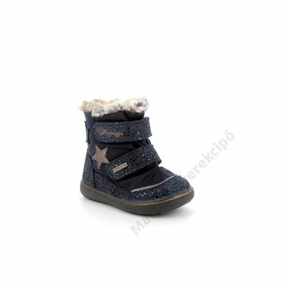 PRIMIGI GORE-TEX vízálló csillagos bundás bakancs, sötét kék