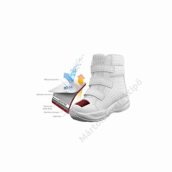 PRIMIGI GORE-TEX vízálló bundás bakancs, sötét rózsaszín