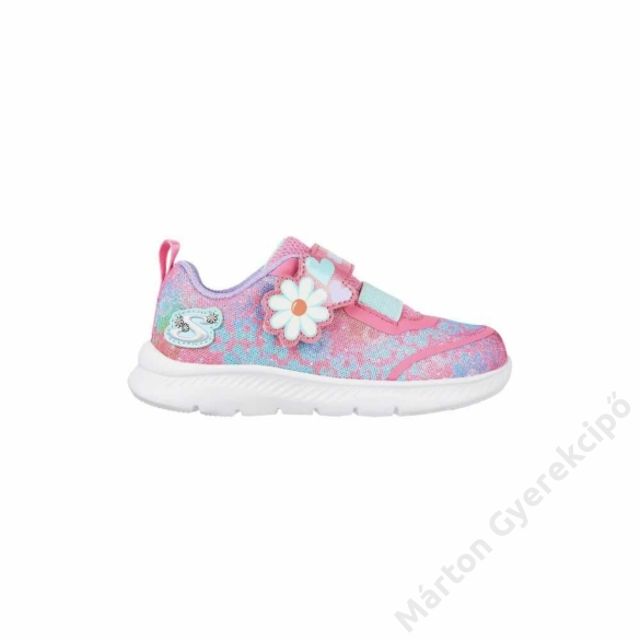 Skechers Comfy Flex 2.0 - Dancing Daisy - vídám virágos kislány sportcipő, rózsaszín