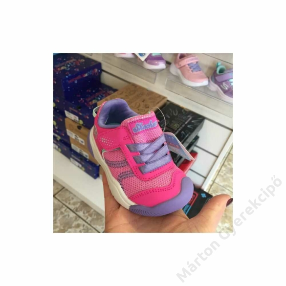 Skechers Mighty Toes kislány sportcipő - orrvédős, rózsaszín