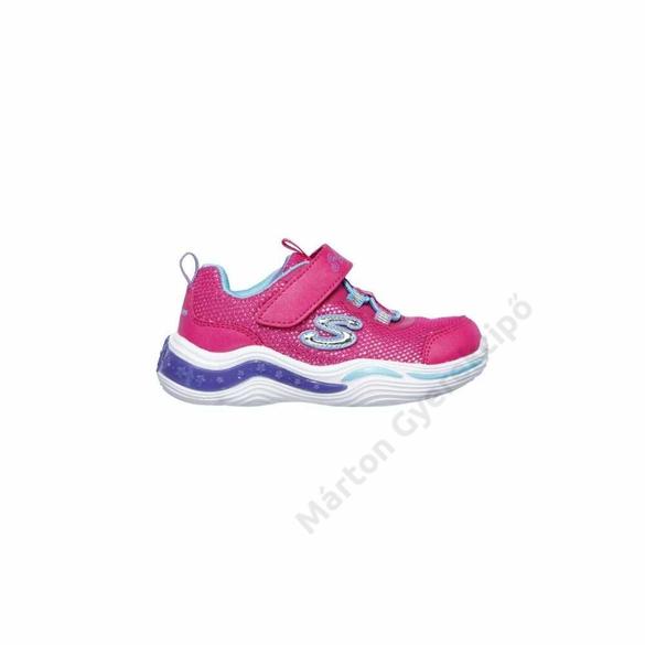 Skechers Power Petals kislány villogós sportcipő, pink