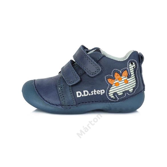 D.D.Step Kisfiú &quot;első lépés&quot; bokacipő, kék-dinós